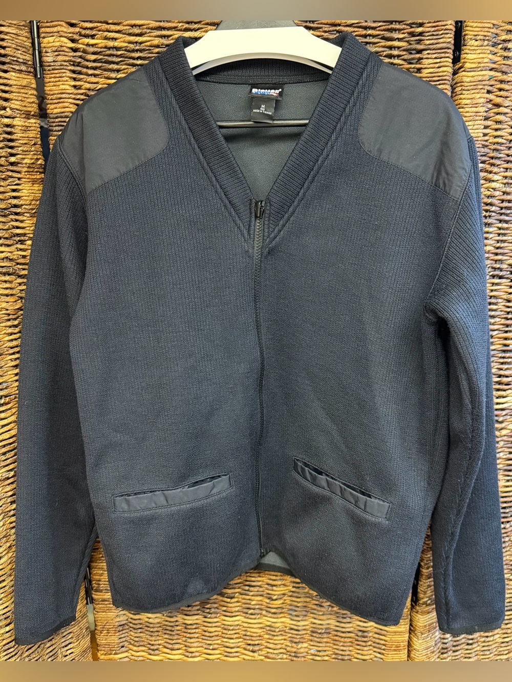 Blauer Men's Navy Blue Zip-Up Sweater Jacket- Style 227, Size: Medium